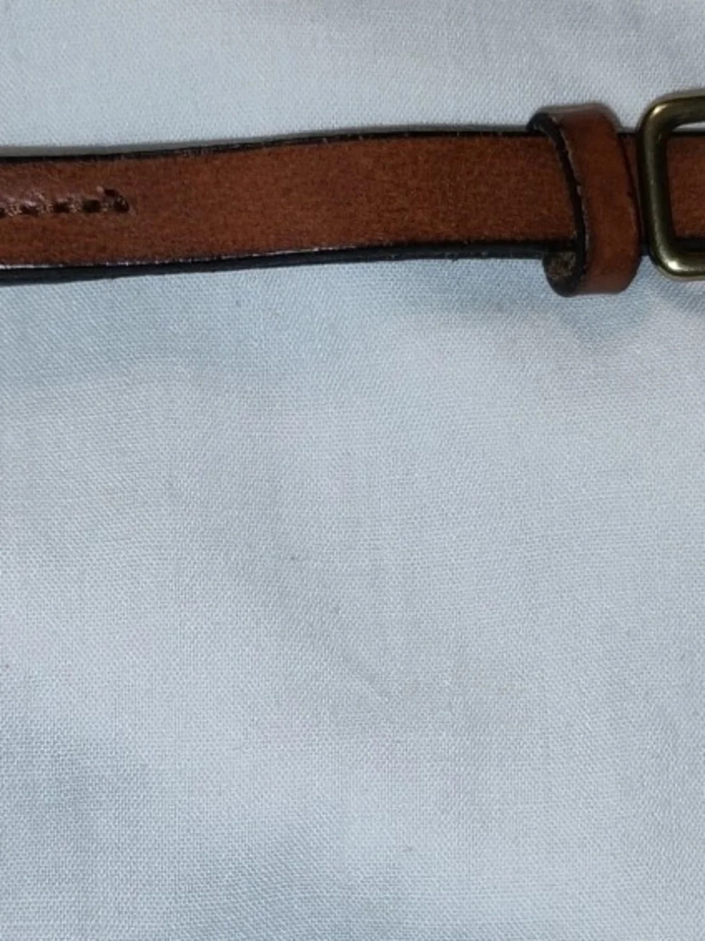 Men's Leather Belt with Brass Buckle - Brown/Cheetah